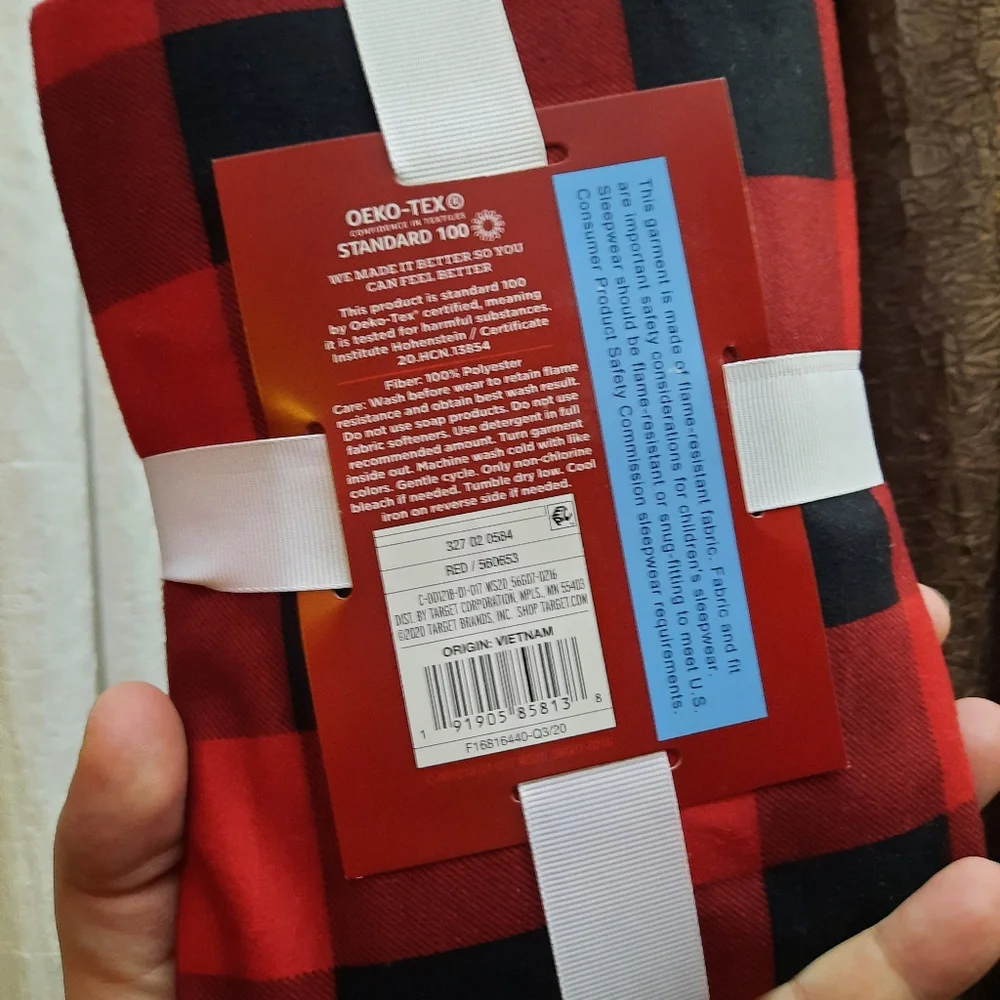 Target Wondershop Holiday Buffalo Check Flannel Pajama Nightgown Christmas
